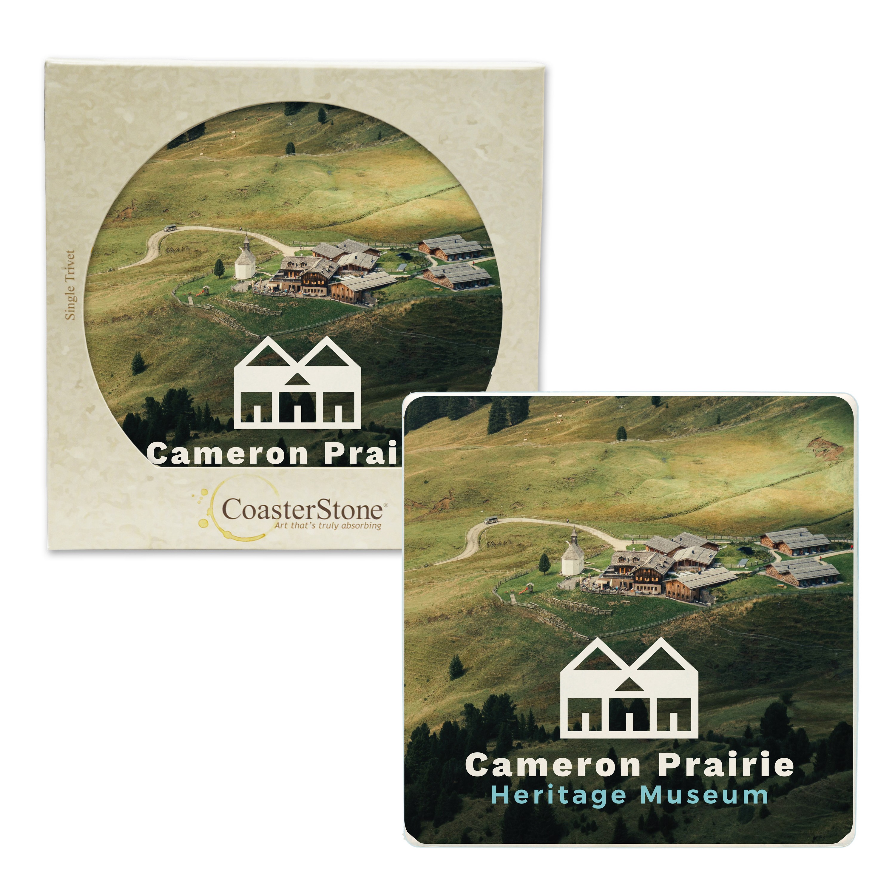 CoasterStone Square Absorbent Stone Trivet - Single 8" X 8" 1 CoasterStone Square Absorbent Stone Trivet - Single 8" X 8" 1