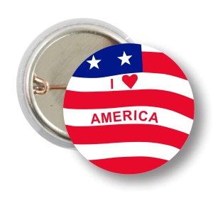 1" Round I Heart American Stock Button 1 1" Round I Heart American Stock Button 1
