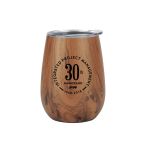 10 Oz. Stainless Steel Lined Vacuum Wood Toned Wine Tumbler 1 10 Oz. Stainless Steel Lined Vacuum Wood Toned Wine Tumbler 1