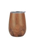 10 Oz. Stainless Steel Lined Vacuum Wood Toned Wine Tumbler 2 10 Oz. Stainless Steel Lined Vacuum Wood Toned Wine Tumbler 2