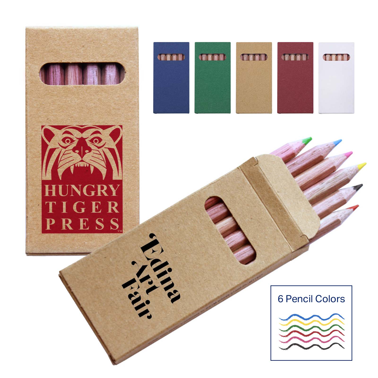 6 Color Wooden Pencil Set in Box 1