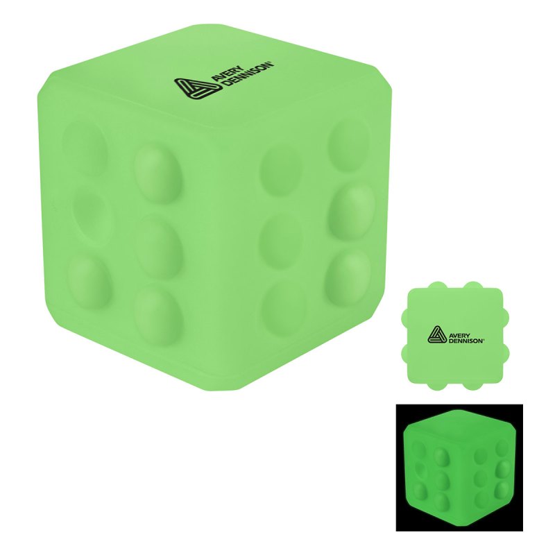 Glow in The Dark Square Push Pop Ball 1 Glow in The Dark Square Push Pop Ball 1