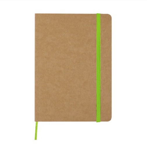 Eco Notebook with recycled paper and strap 1