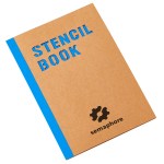 Stencil Book (5¾"x8¼") - Kraft Tan/Blue Stencil Book (5¾"x8¼") - Kraft Tan/Blue
