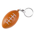 Football Stress Reliever Keychain - Brown/White Logo Football Stress Reliever Keychain - Brown/White Logo