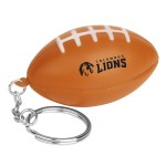 Football Stress Reliever Keychain - Brown/White Football Stress Reliever Keychain - Brown/White