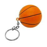 Basketball Stress Reliever Keychain - Orange/Black Basketball Stress Reliever Keychain - Orange/Black