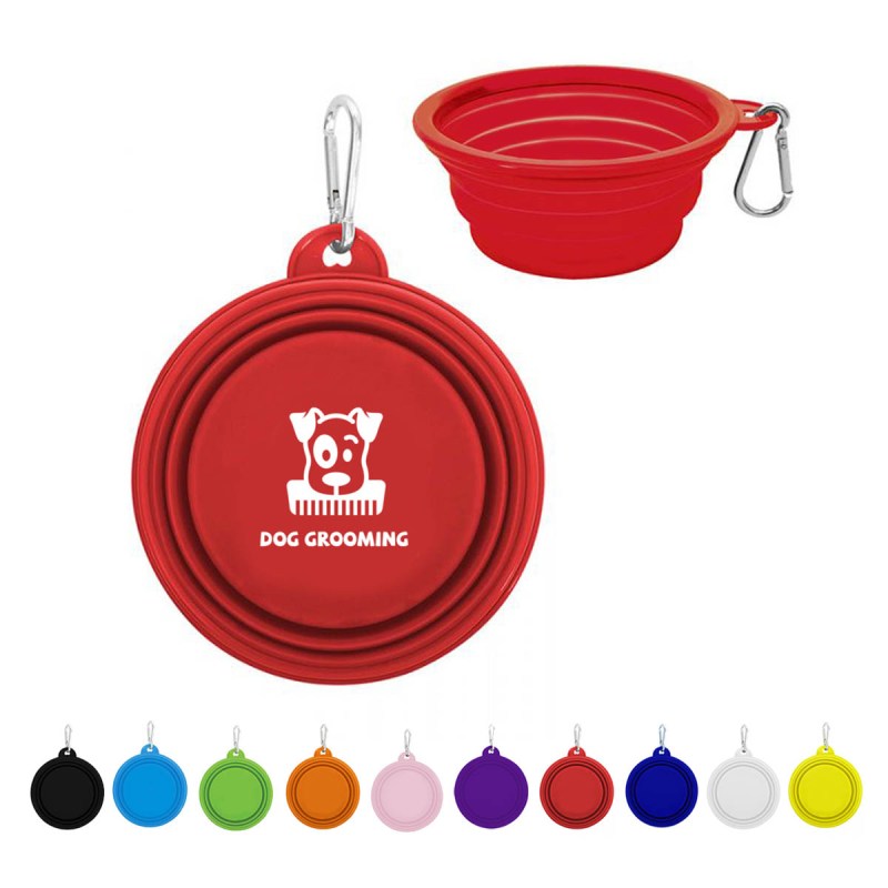 Collapsible Pet Bowl w/Carabiner 1 Collapsible Pet Bowl w/Carabiner 1