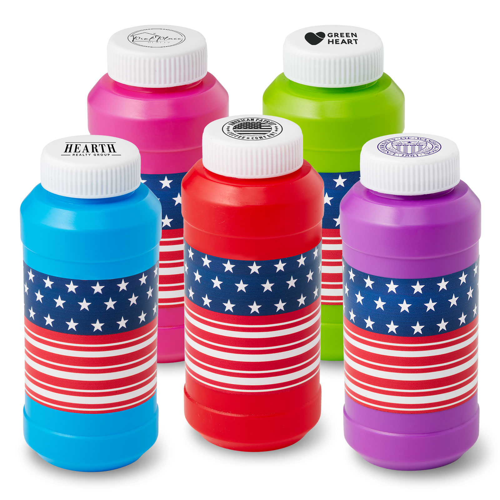 8 oz. Patriotic Bubbles Imprinted on Cap 1