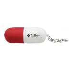 Pill Capsule Stress Ball Keychain - Red/White Logo Pill Capsule Stress Ball Keychain - Red/White Logo