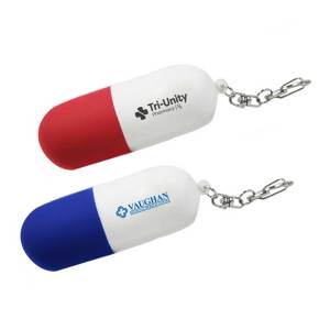 Pill Capsule Stress Ball Keychain 1 Pill Capsule Stress Ball Keychain 1