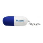 Pill Capsule Stress Ball Keychain - Blue/White Logo Pill Capsule Stress Ball Keychain - Blue/White Logo