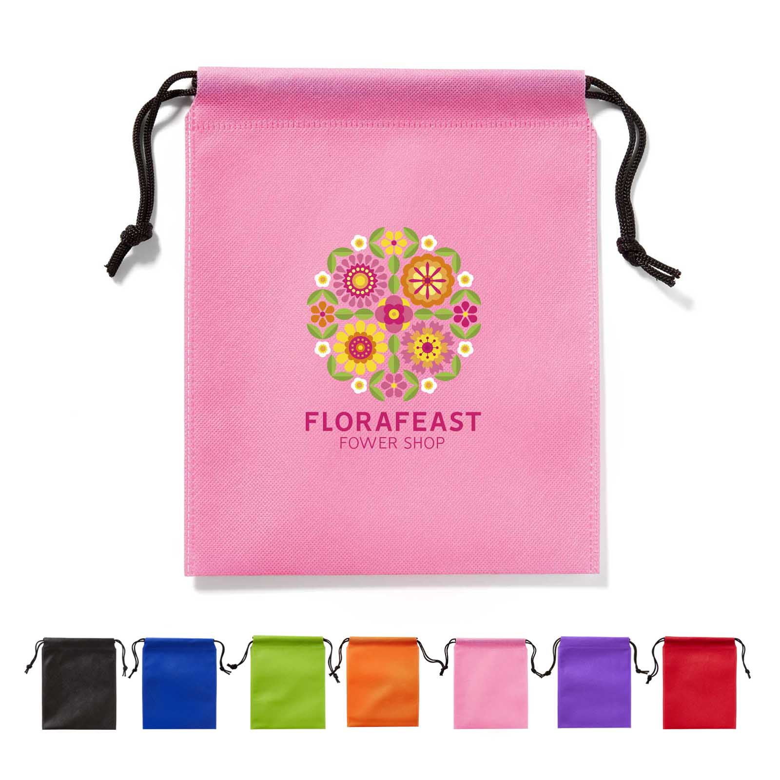 Full Color Non Woven Drawstring Pouch 1