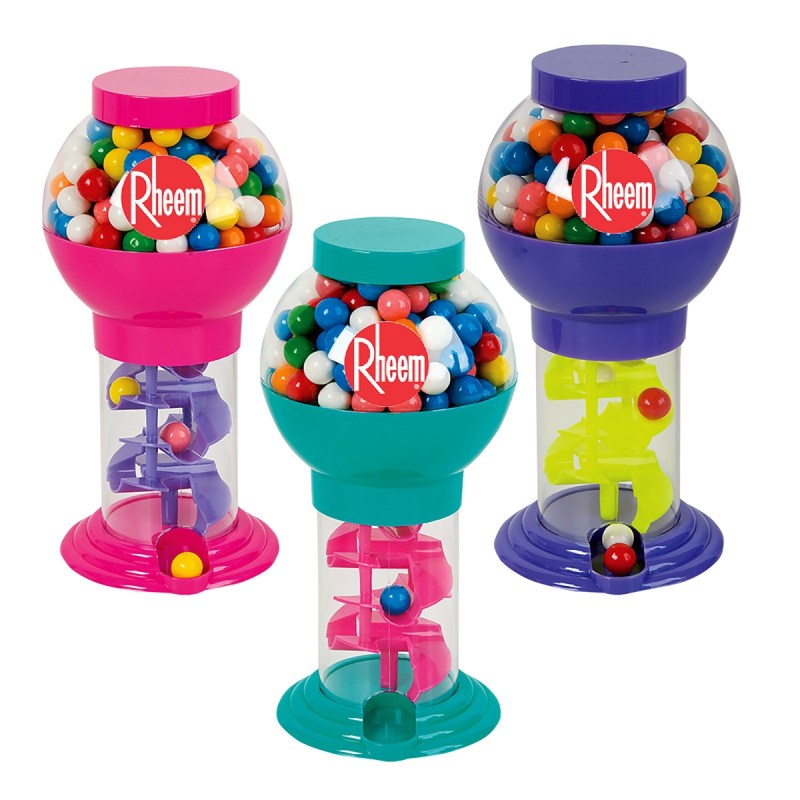 9.75" Assorted Color Spiral Gumball Machine 1 9.75" Assorted Color Spiral Gumball Machine 1