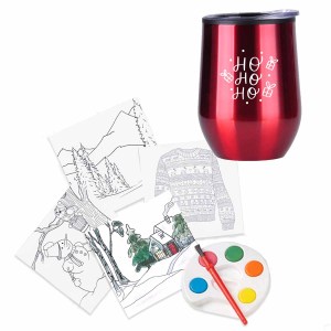 Holiday Adult Paint Set & Wine Tumbler 1 Holiday Adult Paint Set & Wine Tumbler 1