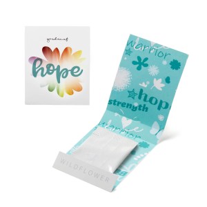 Teal Blue Garden of Hope Matchbook 1 Teal Blue Garden of Hope Matchbook 1
