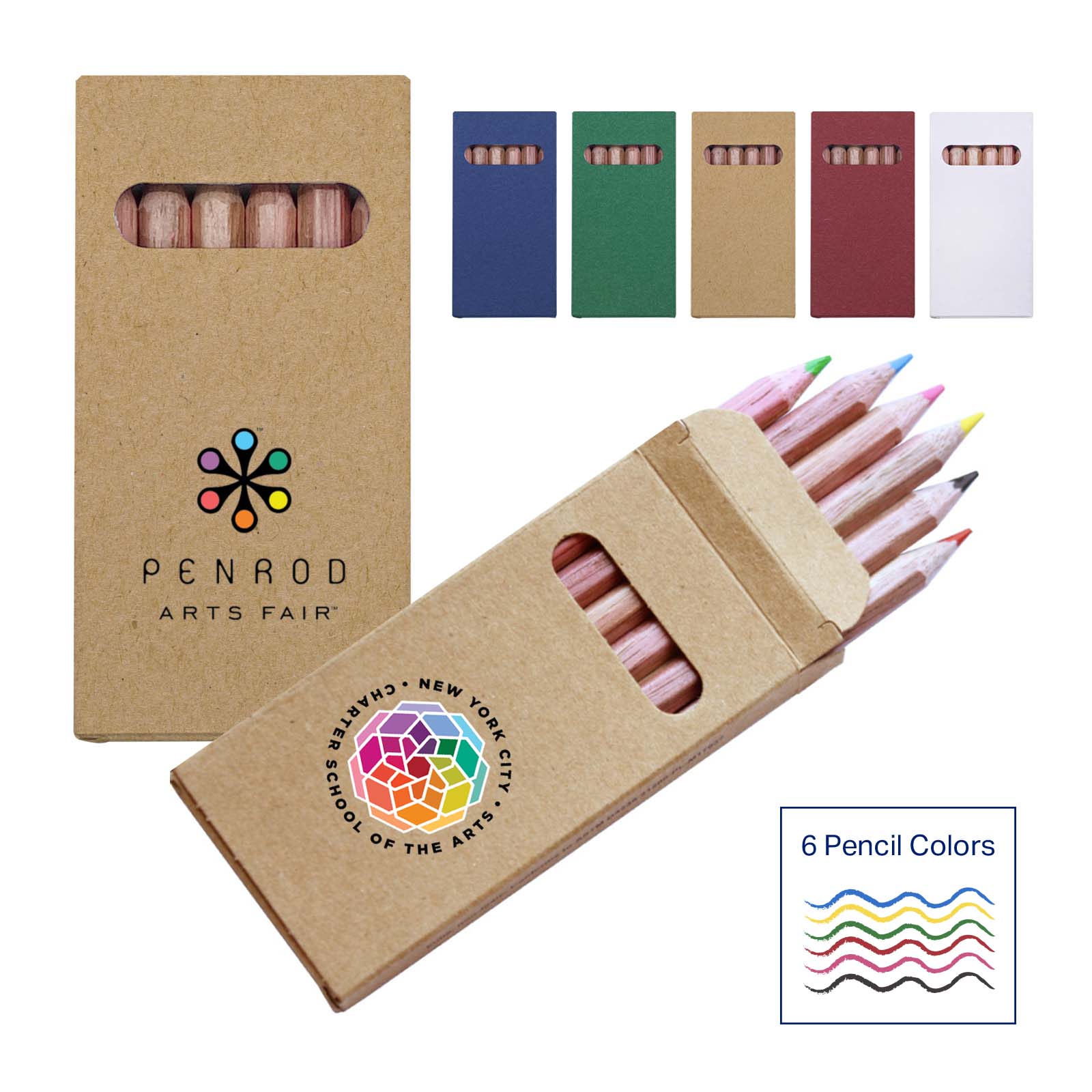 Jornikolor 6 Color Wooden Pencil Set in Box 1