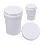 5 Gallon Bucket Shape Stress Reliever - White/Silver Blank 5 Gallon Bucket Shape Stress Reliever - White/Silver Blank