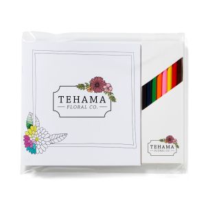 Deluxe Flowers Adult Coloring Book & 8-Color Pencil Set 1 Deluxe Flowers Adult Coloring Book & 8-Color Pencil Set 1
