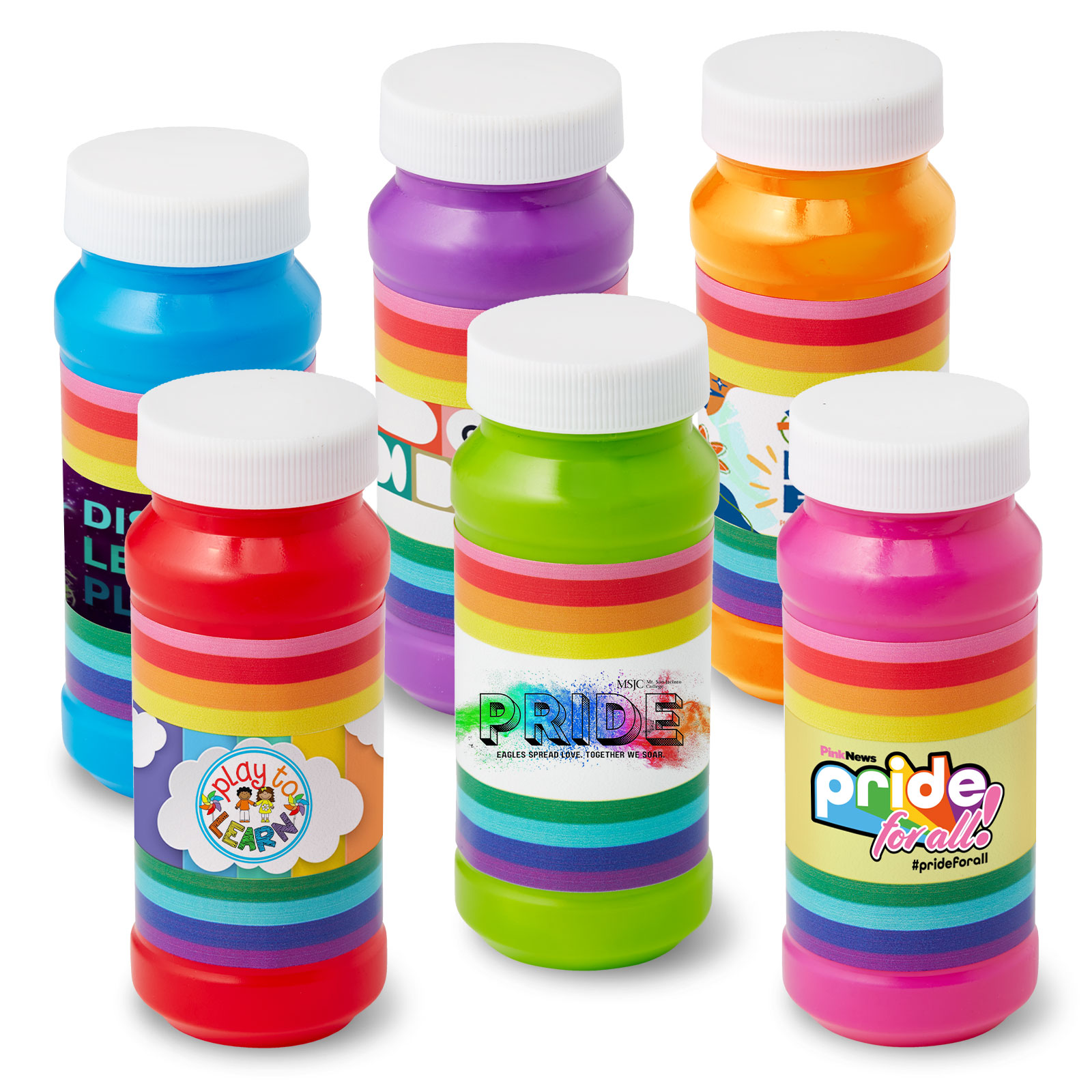 4 Oz. Pride Bubbles w/Full Color Digital Label 1