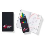 Black Mini Notebook w/6-Color Pencil Set 1 Black Mini Notebook w/6-Color Pencil Set 1