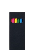 Black Mini Notebook w/6-Color Pencil Set - Black Black Mini Notebook w/6-Color Pencil Set - Black