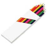7'' 8 -Color Wooden Pencil Set in White Box - White 7'' 8 -Color Wooden Pencil Set in White Box - White