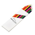 7'' 8 -Color Wooden Pencil Set in White Box - White 7'' 8 -Color Wooden Pencil Set in White Box - White