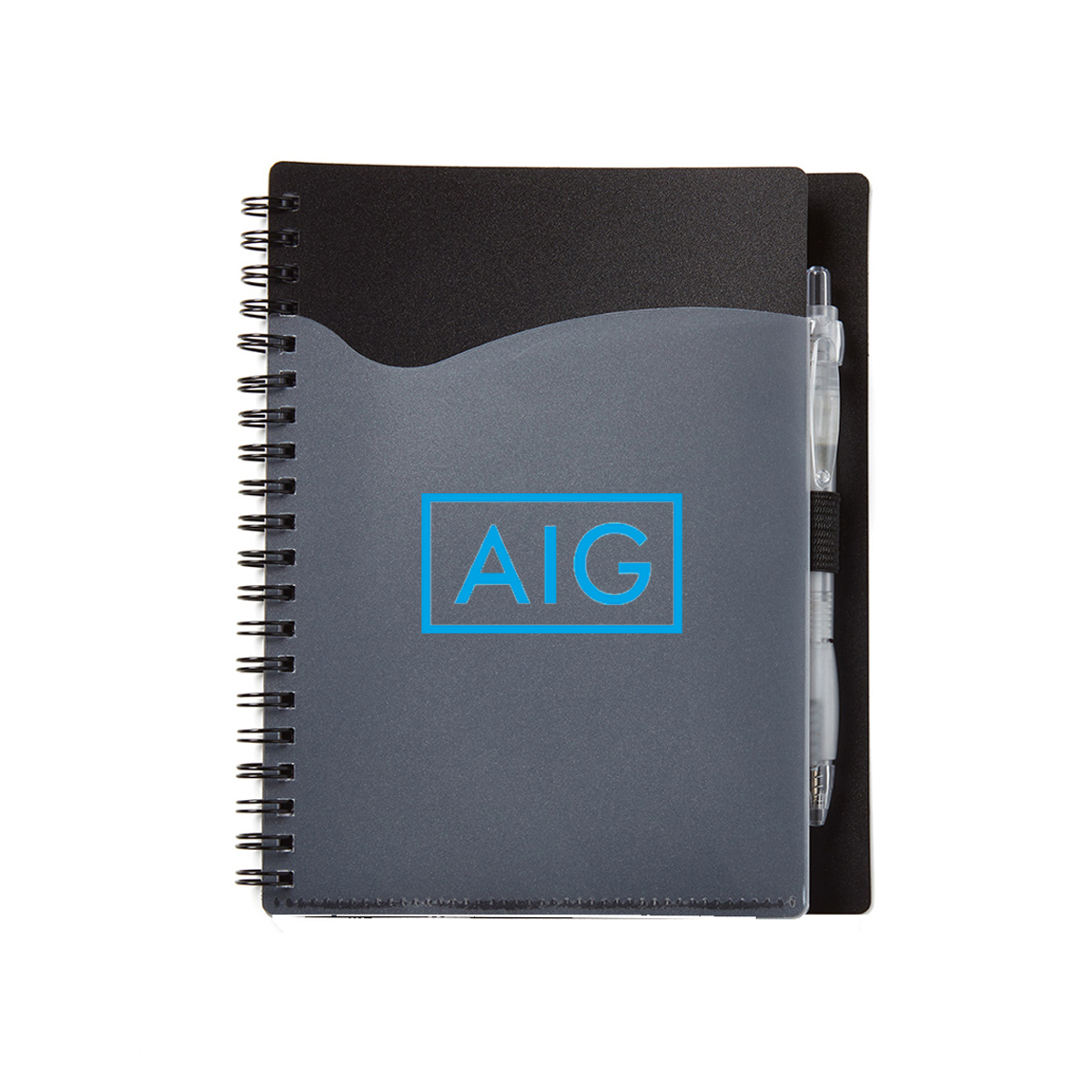 Wave Spiral Notebook w/Cardinal Pen (5''x7'') 1
