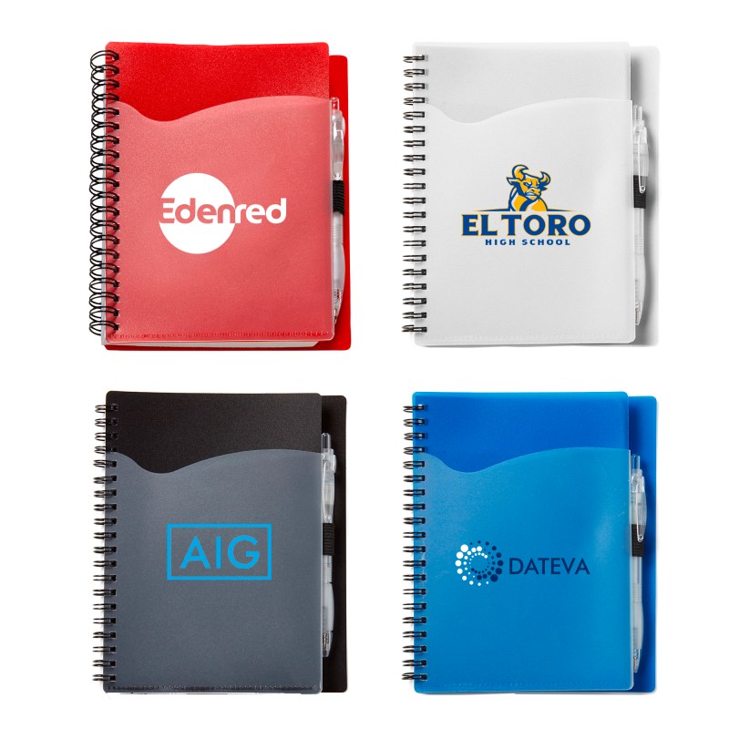Wave Spiral Notebook w/Cardinal Pen (5%27%27x7%27%27) 1 Wave Spiral Notebook w/Cardinal Pen (5%27%27x7%27%27) 1