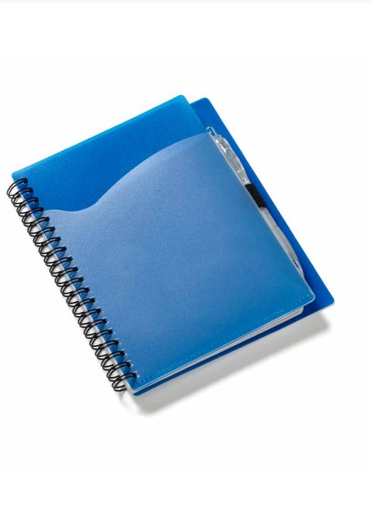 Wave Spiral Notebook w/Cardinal Pen (5''x7'') 1