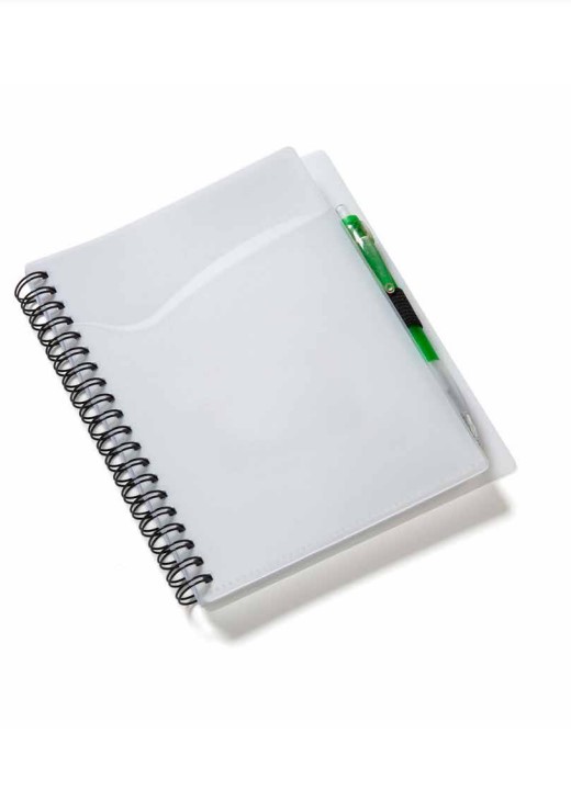 Wave Spiral Notebook w/Cardinal Pen (5''x7'') 1