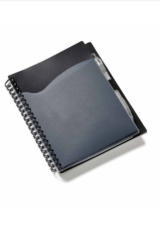 Wave Spiral Notebook w/Cardinal Pen (5''x7'') 1