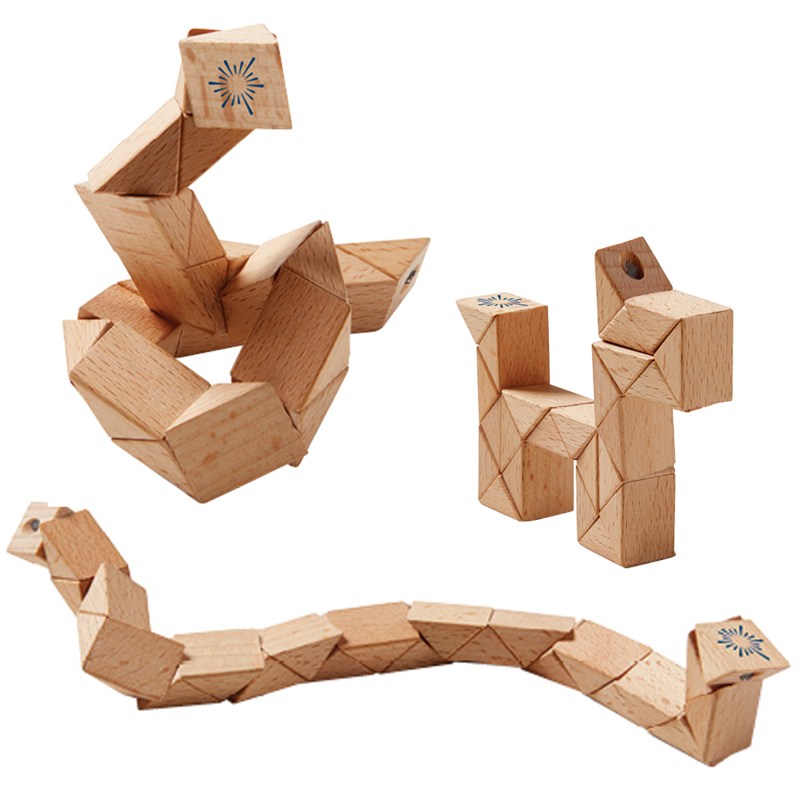 Wooden Snake Puzzle 1 Wooden Snake Puzzle 1