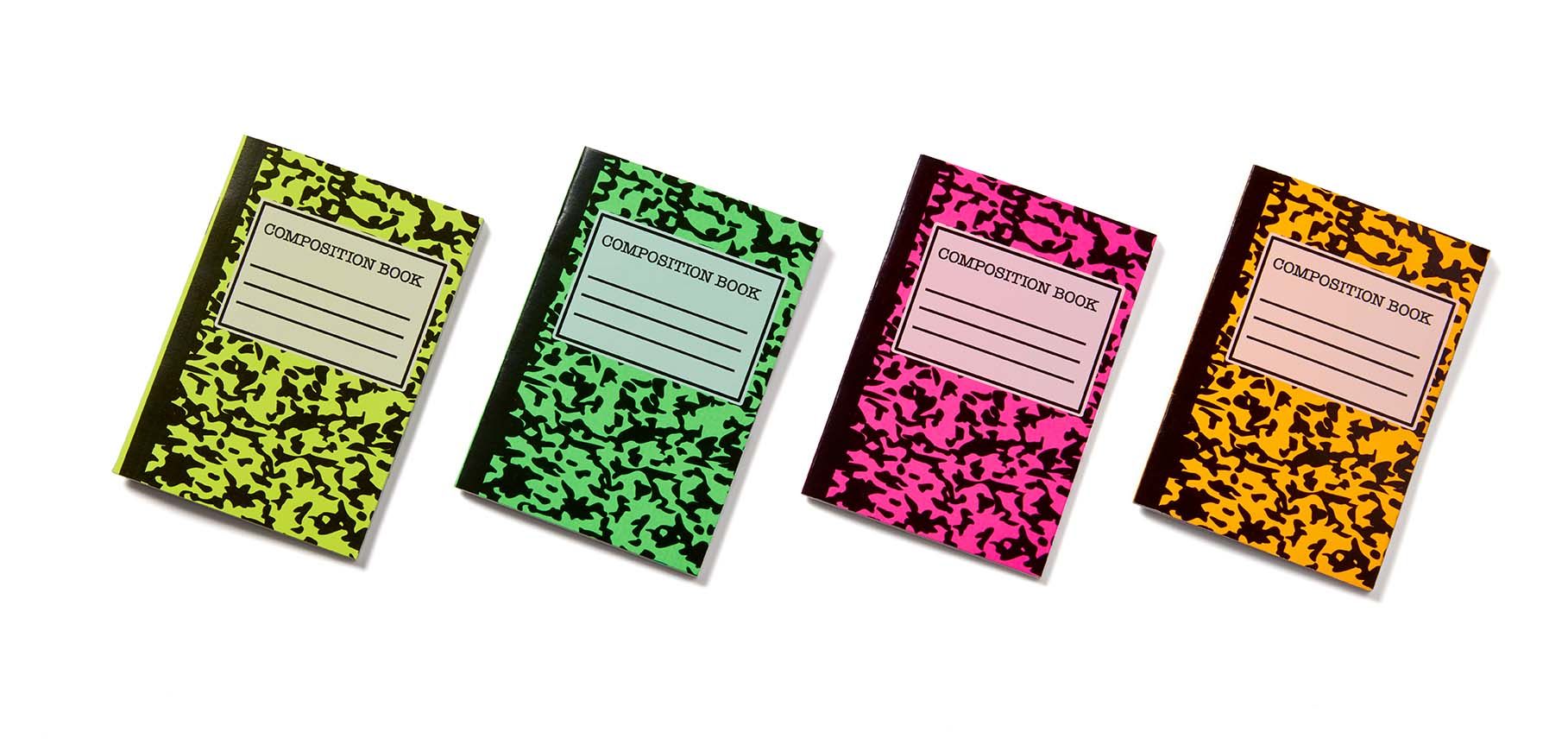 Mini Neon Composition Notebook Set 1