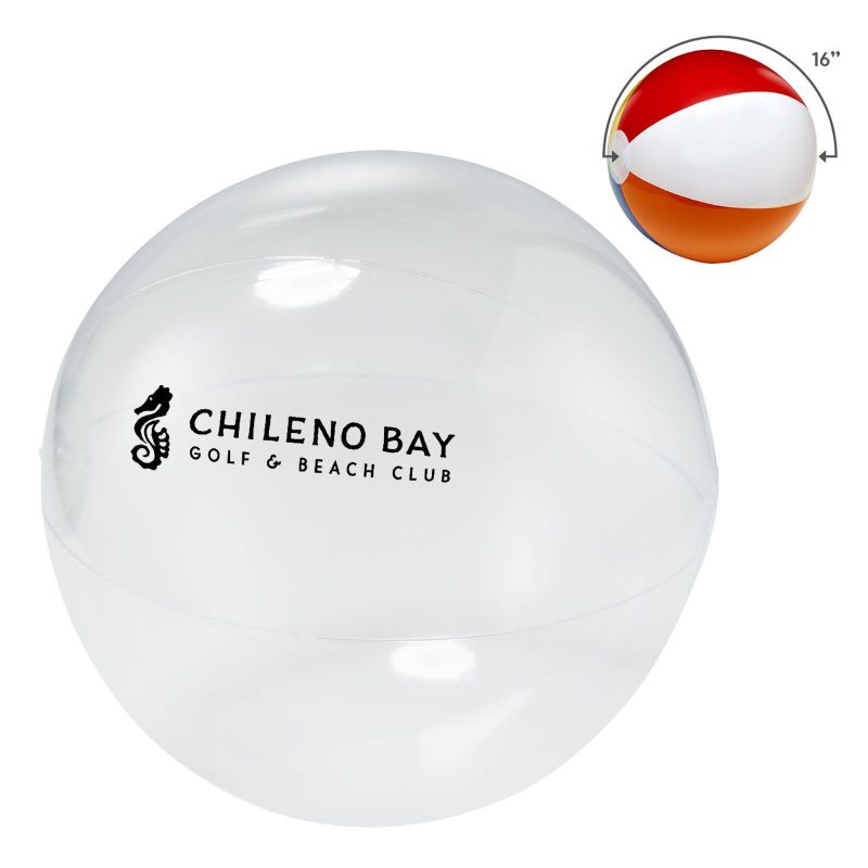 16" Translucent Clear Beach Ball 1 16" Translucent Clear Beach Ball 1