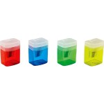 Translucent Pencil Sharpener w/Flip Top Lid 2 Translucent Pencil Sharpener w/Flip Top Lid 2