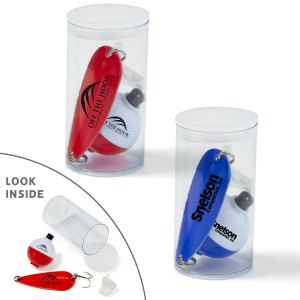 2-7/8" Classic Spoon & 1-1/2" Bobber in Clear Tube 1 2-7/8" Classic Spoon & 1-1/2" Bobber in Clear Tube 1