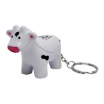 Cow Stress Reliever Keychain - White/Black/Pink Logo Cow Stress Reliever Keychain - White/Black/Pink Logo