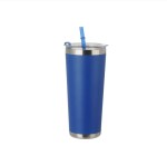 JORNIKOLOR 20 Oz. Stainless Steel Tumbler w/Straw - Blue/Silver JORNIKOLOR 20 Oz. Stainless Steel Tumbler w/Straw - Blue/Silver