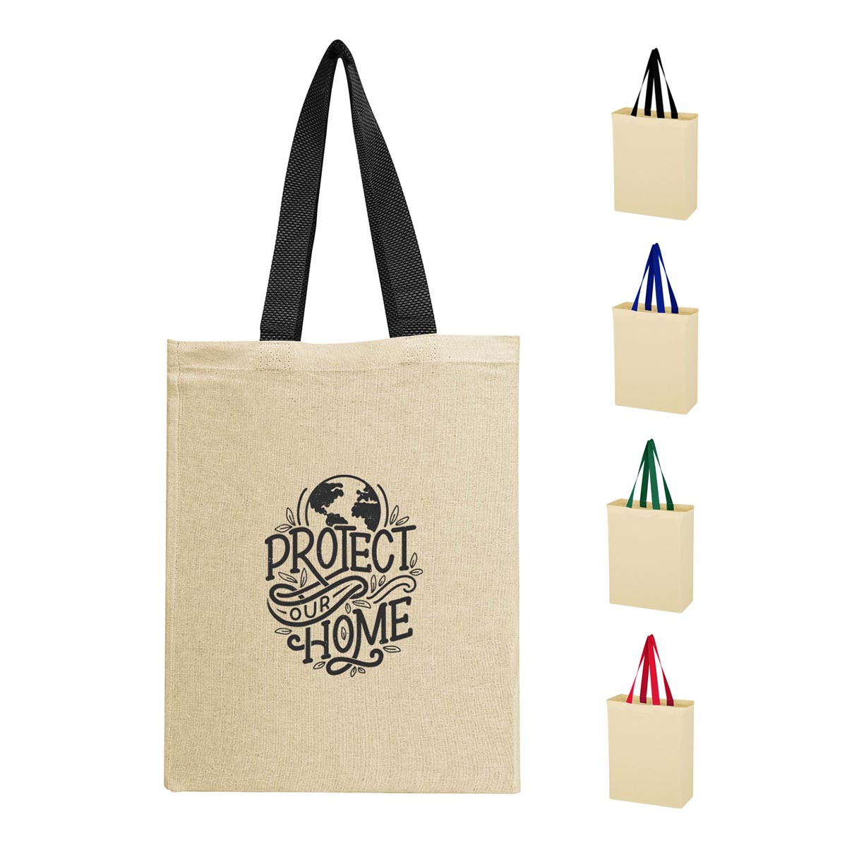 Natural Cotton Canvas Grocery Tote Bag 1