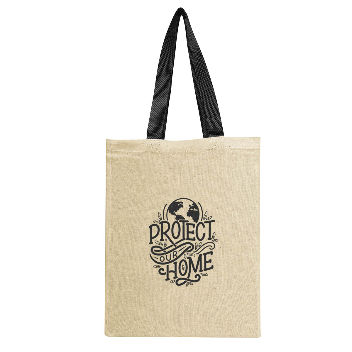 Natural Cotton Canvas Grocery Tote Bag 1