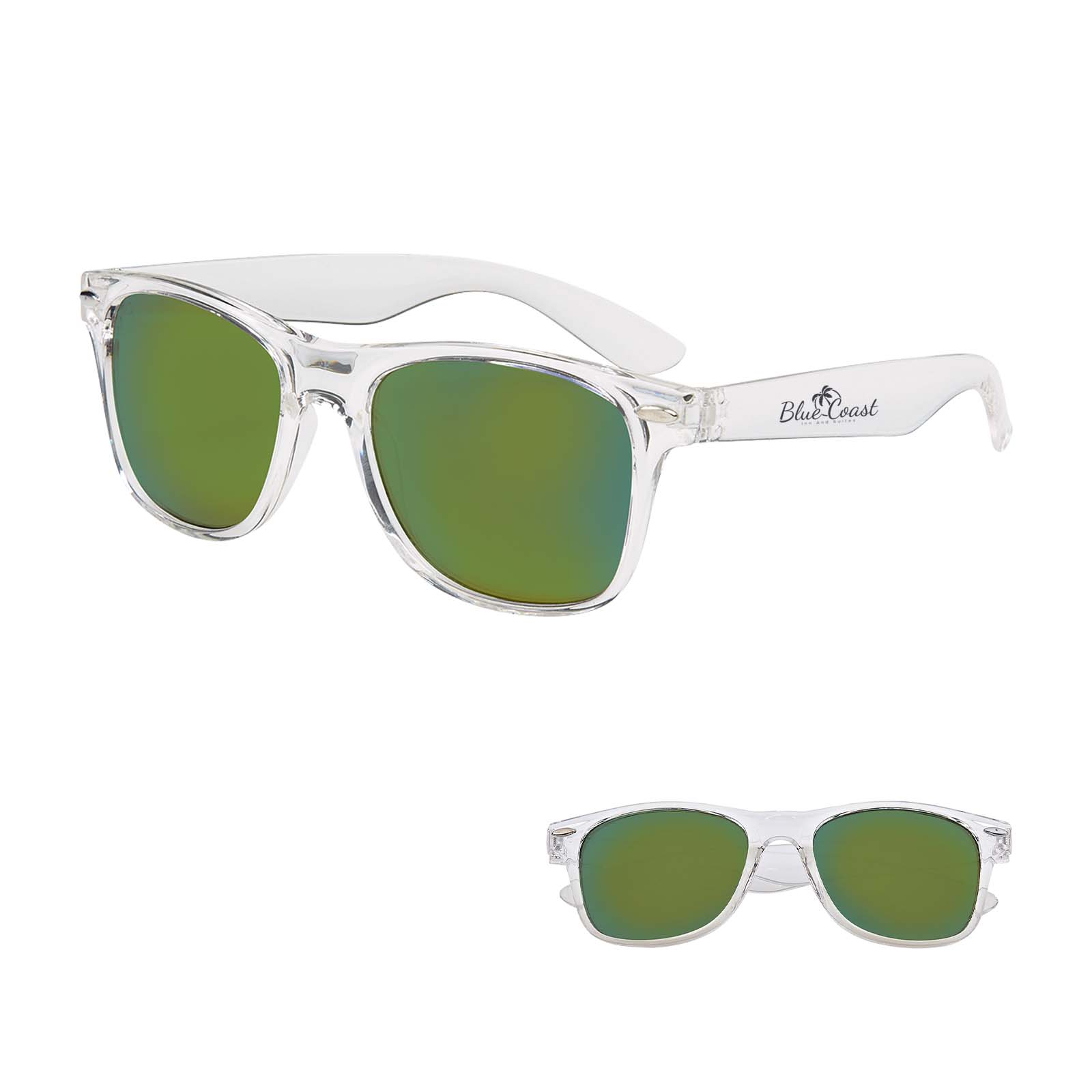 Mirrored Clear Frame Malibu Sunglasses 1