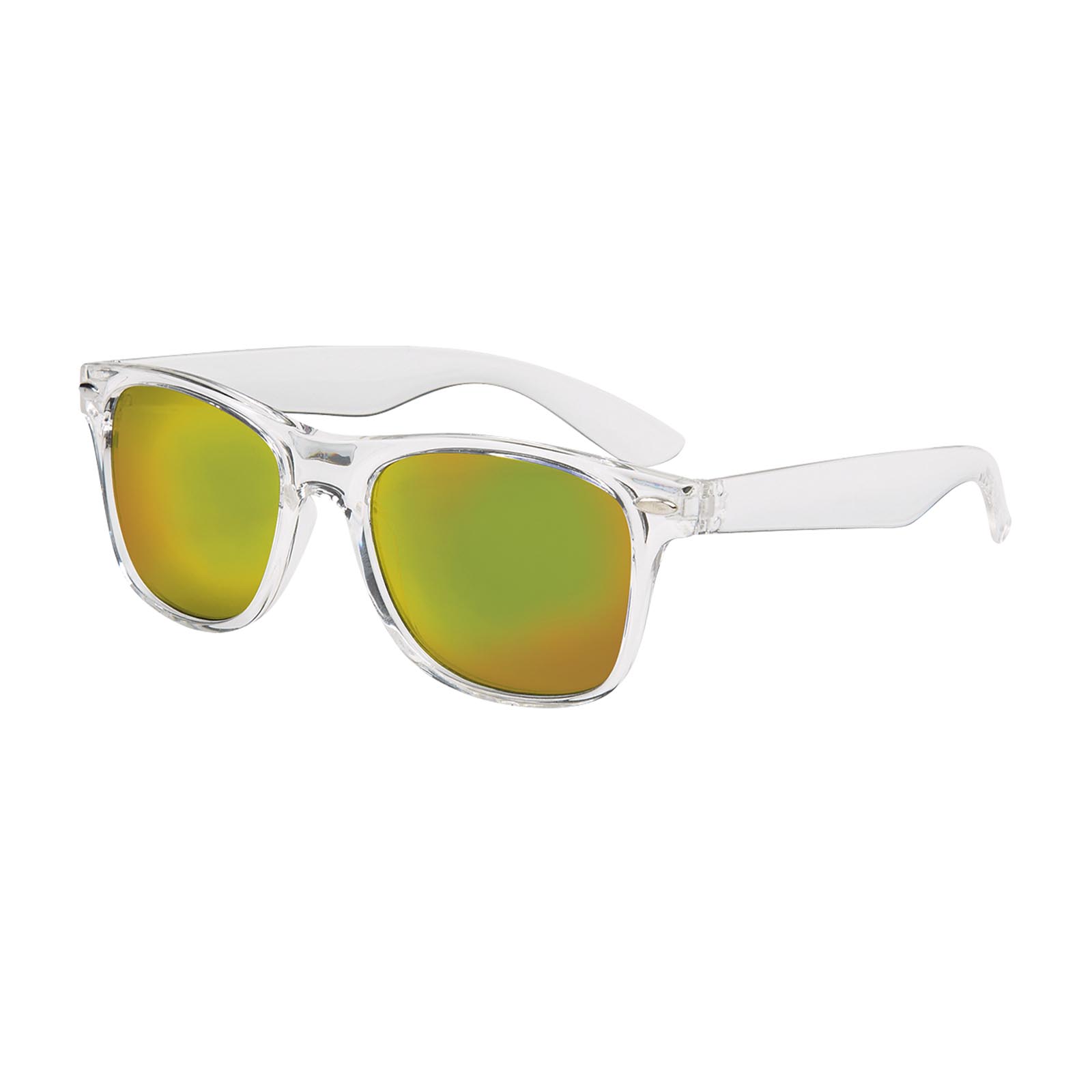 Mirrored Clear Frame Malibu Sunglasses 1