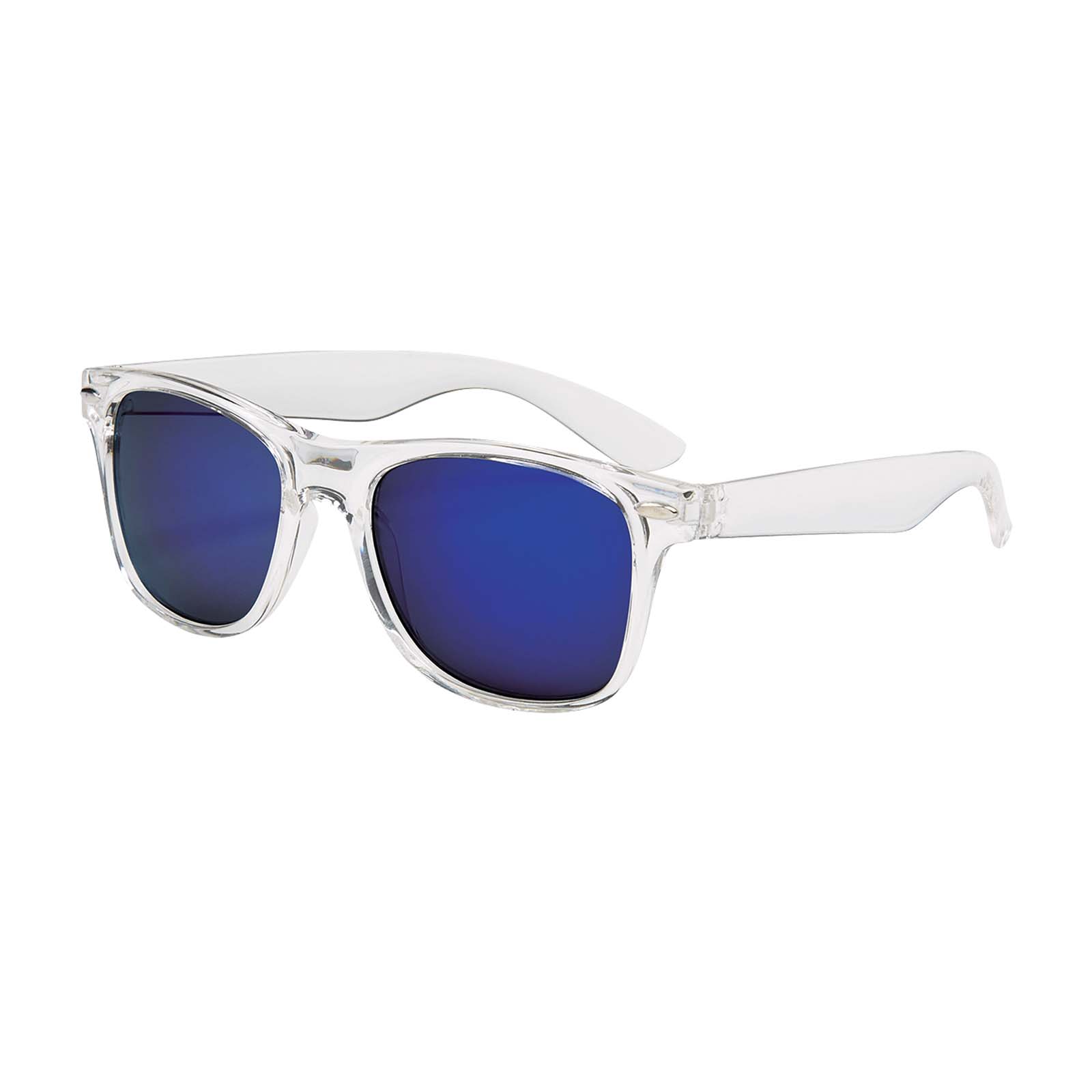 Mirrored Clear Frame Malibu Sunglasses 1