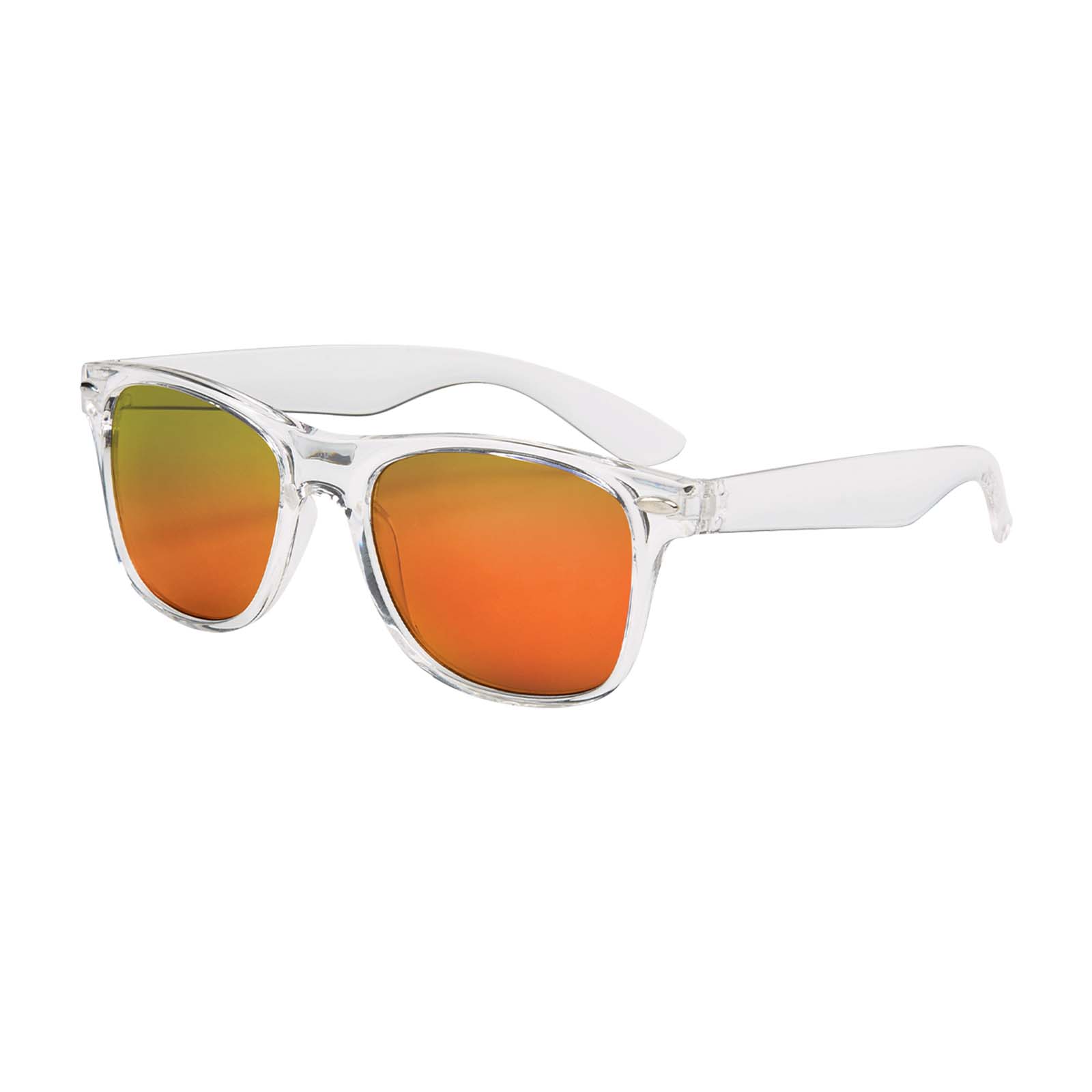 Mirrored Clear Frame Malibu Sunglasses 1