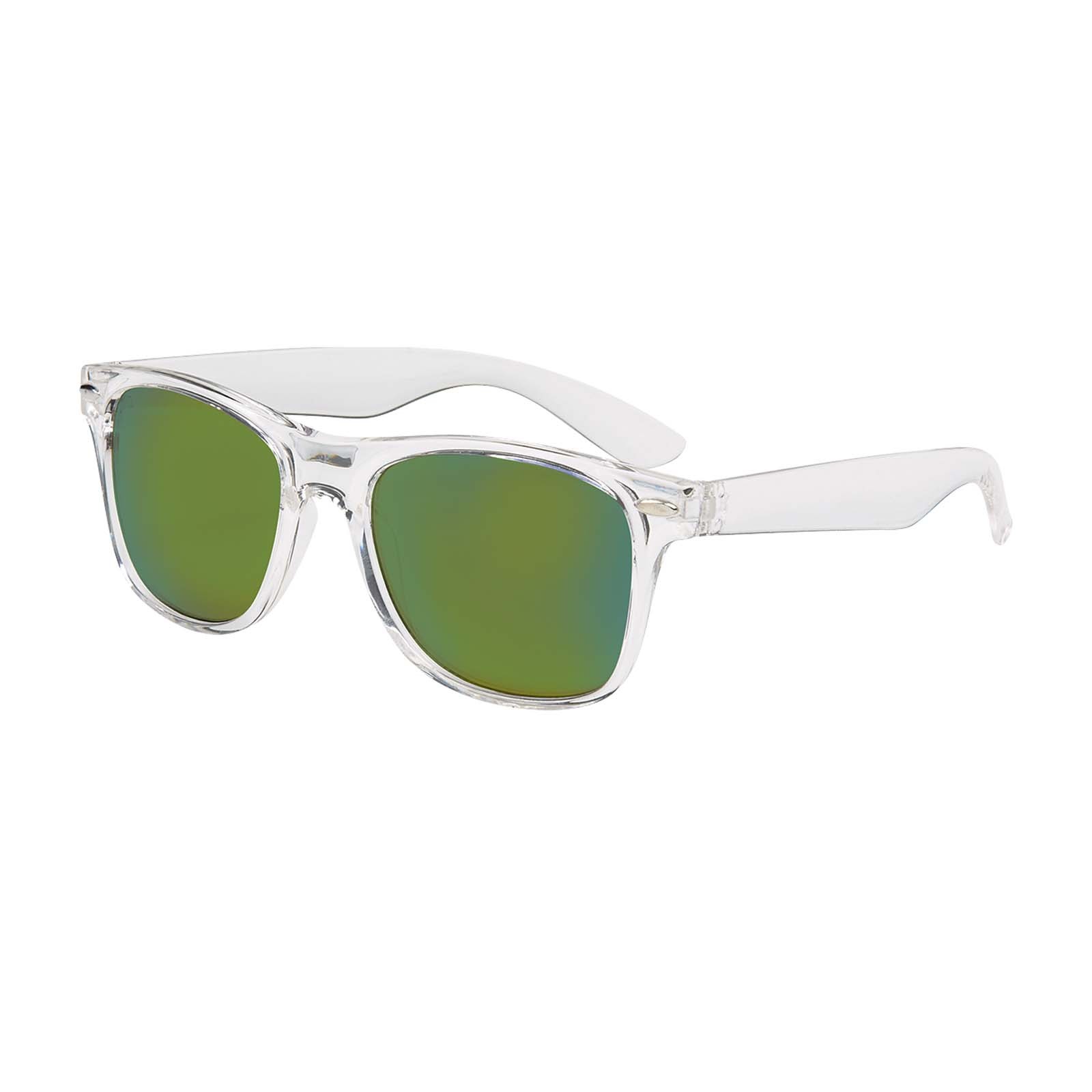 Mirrored Clear Frame Malibu Sunglasses 1