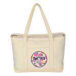 Jornikolor Large 24 oz. Starboard Recycled Cotton Canvas Tote Bag - Natural Logo Jornikolor Large 24 oz. Starboard Recycled Cotton Canvas Tote Bag - Natural Logo