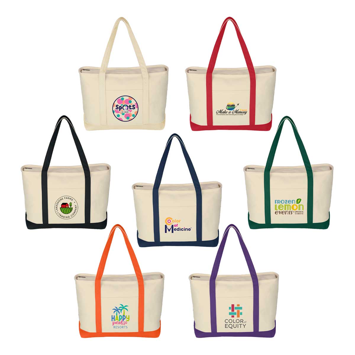 Jornikolor Large 24 oz. Starboard Recycled Cotton Canvas Tote Bag 1