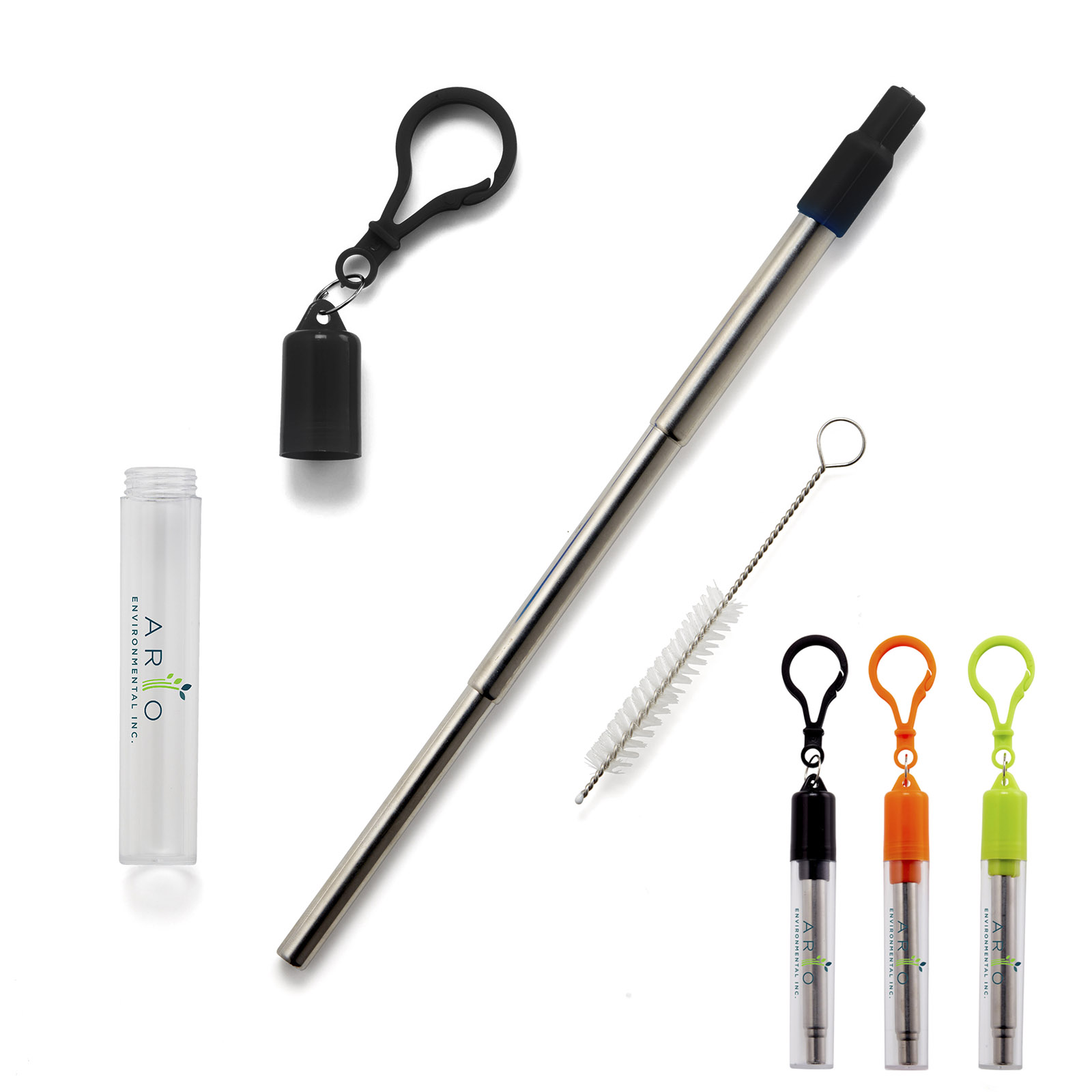 Stainless Steel Collapsible Reusable Straw 1